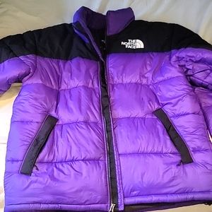 Mens The North Face Himalayan Full Zip Insulated Puffer Winter Jacket Purple